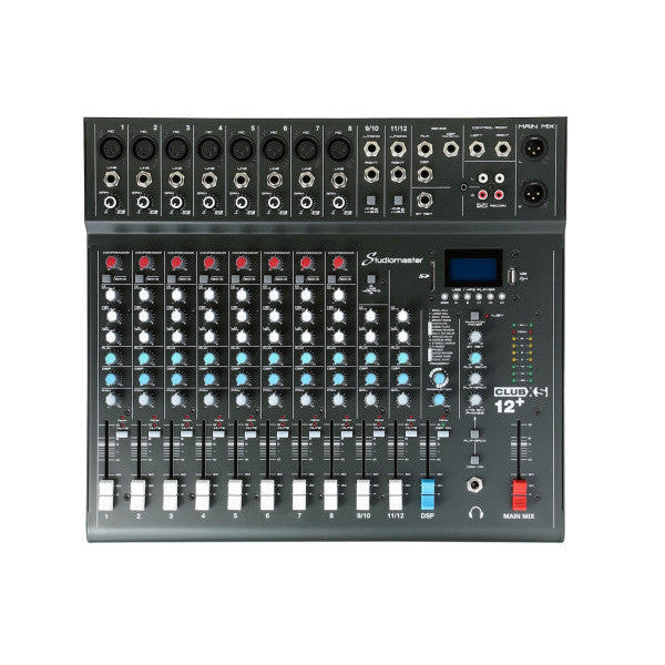Studiomaster Club XS 12+ 10CH Analogue DSP Mixer 10 Inputs / 6 Mic / 2 Stereo