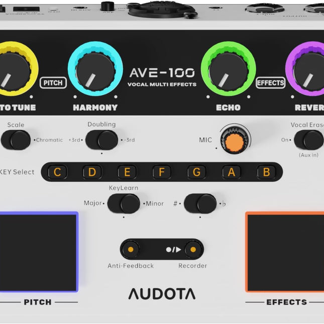 Audota AVE-100 Multi Vocal Effects - Pitch Correction, Harmony, Reverb and Echo