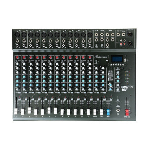 Studiomaster Club XS 16+ 14CH Analogue DSP Mixer 16 In / 12 Mic / 2 St / 2 Aux