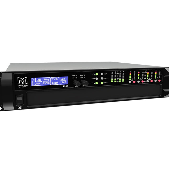 Martin Audio iKon iK81-DANTE 8 Channel Class D Amplifier 8x1250W @ 4Ω 2U