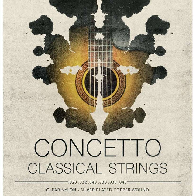 Concetto Classical / Classic Guitar Strings Nylon Regular Tension .028 - .043 - Spartan Music
