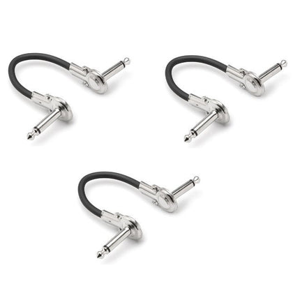 Pancake Style Patch Cable 15cm / 6inch x3 Pack - Spartan Music