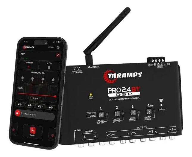 Taramps Pro 2.4BT Bluetooth 2-Channel Car Amplifier