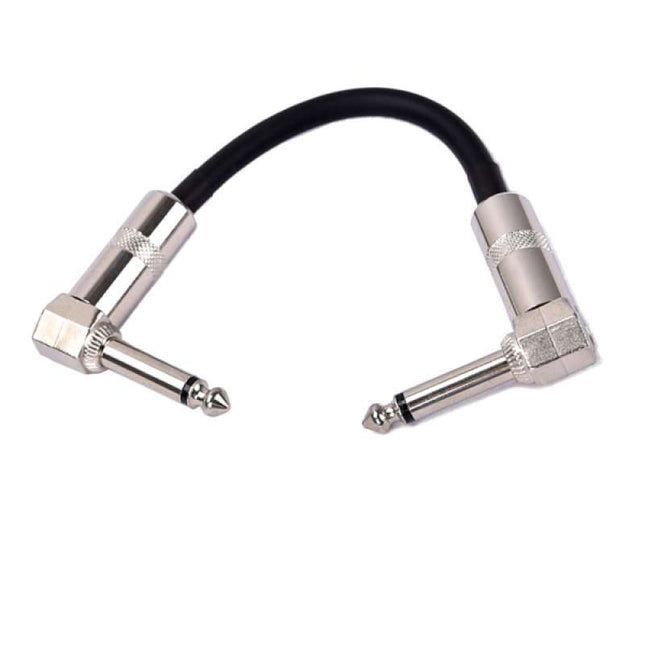 Guitar Pedal Patch Black Cable 17cm - Spartan Music